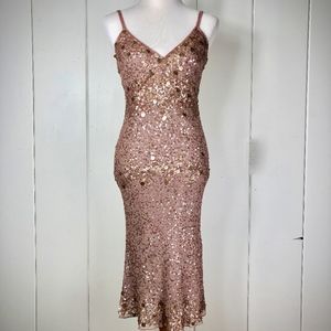 Amazing Sequin and Silk Lined Slip Dress